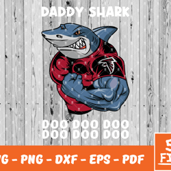 Atlanta Falcons Daddy Shark Nfl Svg , Daddy Shark   NfL Svg, Team Nfl Svg 02