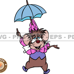 Disney Alice in Wonderland Dormouse, Cartoon Customs SVG, EPS, PNG, DXF 100