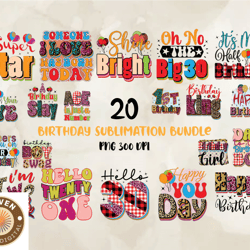 Birthday Sublimation Bundle, Birthday Svg, Happy Birthday Png, T-shirt Designs 48