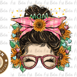 mothers day messy bun black hair design