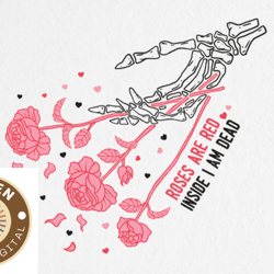 skeleton roses valentines sublimation