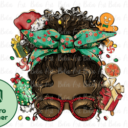 christmas messy bun black skin designdesign 25