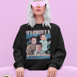 hasbulla magomedov bootleg vintage 90s t-shirt, limited king hasbulla vintage t-shirt, gift for women and man unisex,  l