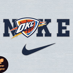 Nike Oklahoma City Thunder Svg, Stitch Nike Embroidery Effect, NBA Logo, Basketball Svg, NBA, Nike Nba Design 24