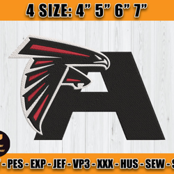 Atlanta Falcons Embroidery, NFL Falcons Embroidery, NFL Machine Embroidery Digital, 4 sizes Machine Emb Files-20-Wagner
