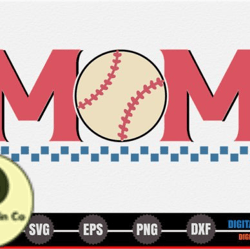 mom – retro baseball svg design 274