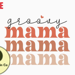 free groovy mama, mother day png, mother day png retro mothers day design 321