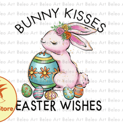 Bunny Kisses Easter Wishes SublimationDesign 42