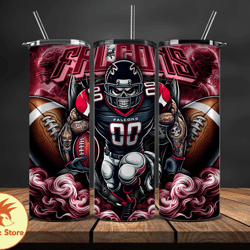 Atlanta Falcons Tumbler Wrap, Football Wraps, Logo Football PNG, Logo NFL PNG, All Football Team PNG - 02
