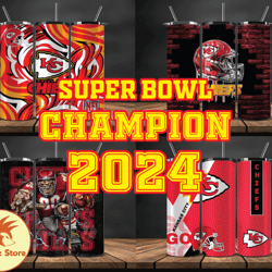Kansas City Chiefs Super Bowl Tumbler Png, Super Bowl 2024 Tumbler Wrap 15