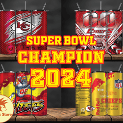 Kansas City Chiefs Super Bowl Tumbler Png, Super Bowl 2024 Tumbler Wrap 21