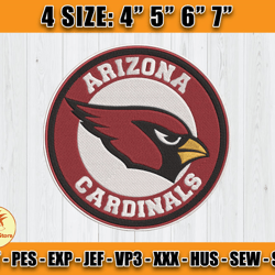 Cardinals Embroidery, NFL Cardinals Embroidery, NFL Machine Embroidery Digital, 4 sizes Machine Emb Files -01 -Colditz