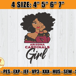 Cardinals Embroidery, NFL Girls Embroidery, NFL Machine Embroidery Digital, 4 sizes Machine Emb Files -12 -Colditz