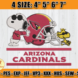 Cardinals Embroidery, Snoopy Embroidery, NFL Machine Embroidery Digital, 4 sizes Machine Emb Files -13 -Colditz