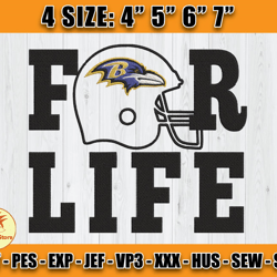 Ravens Embroidery, NFL Ravens Embroidery, NFL Machine Embroidery Digital, 4 sizes Machine Emb Files-08-Colditz