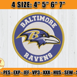 Ravens Embroidery, NFL Ravens Embroidery, NFL Machine Embroidery Digital, 4 sizes Machine Emb Files -11-Colditz
