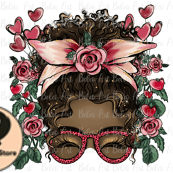 valentine day messy bun black skin pngdesign 34
