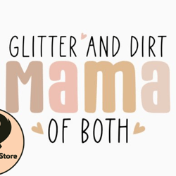 glitter and dirt mama of both mom retro design 270