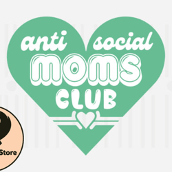 anti-social moms club,mothers day svg design170