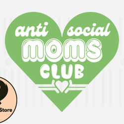 anti-social moms club,mothers day svg design171