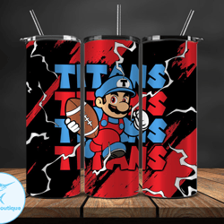 Tennessee Titans Tumbler Wrap, Mario Tumbler Wrap, NFL Logo PNG, Tumbler Designs, NFL Football PNG, Design by Lukas Bout