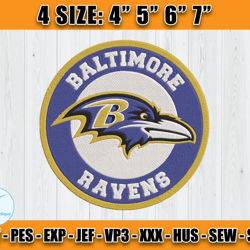 Ravens Embroidery, NFL Ravens Embroidery, NFL Machine Embroidery Digital, 4 sizes Machine Emb Files -11-Lukas