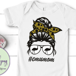 emu mom, messy hair bun, mothers day design 18