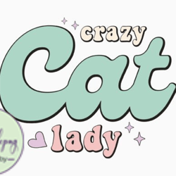 crazy cat lady retro cat mom quote svg design 382