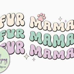 fur mama retro cat mom quote svg design 385
