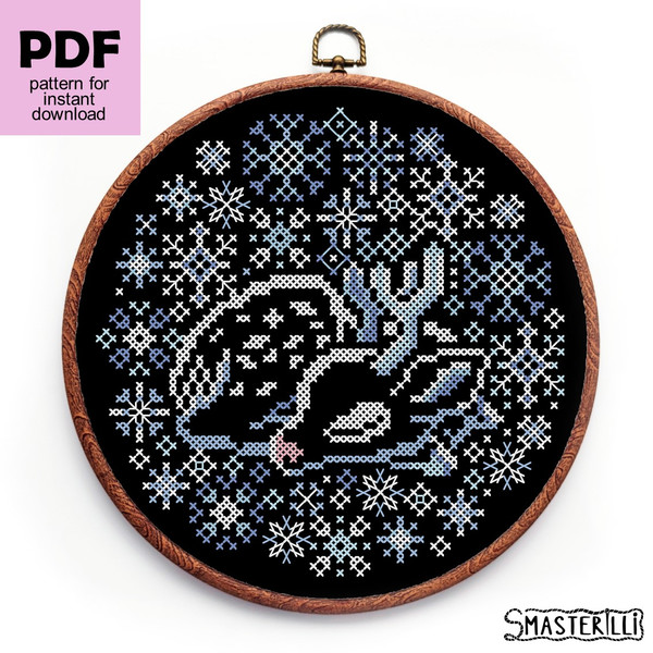 Christmas reindeer cross stitch pattern PDF by Smasterilli  1.JPG