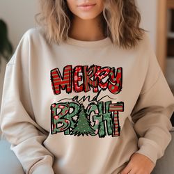 merry and bright shirt, christmas family matching shirt, christmas sweatshirt, matching christmas shirts, christmas swea