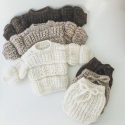 newborn cloud sweater and bloomers set, photoprops for lifestyle photography