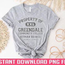 Property of Greendale Community College PNG files for sublimation