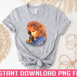 reba mcentire vintage faded 80s png files for sublimation