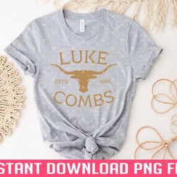 luke combs estd 1990 png files for sublimation
