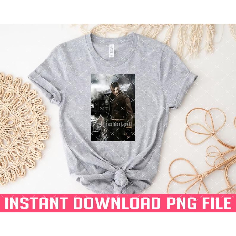 TT1101242424-Leon S Kennedy Biohazard Resident Evil 4 PNG files for sublimation.jpg