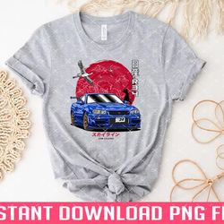 jdm nippon nissan skyline gt r r34 png files for sublimation