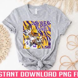 jayden daniels graphic tee png files for sublimation