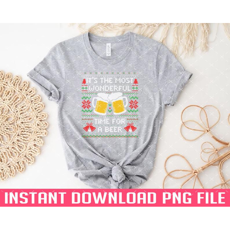 TT1101242706-Its the Most Wonderful Time For a Beer Funny Ugly Christmas Sweater PNG files for sublimation.jpg