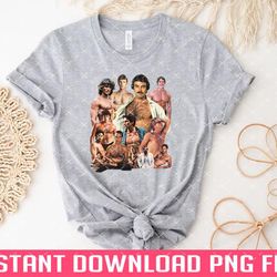 vintage hunks of the 80s png files for sublimation