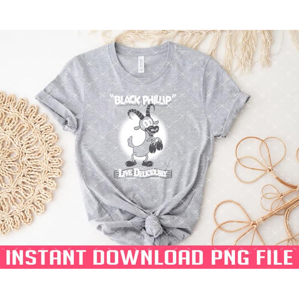 TT1101244116-Black Phillip Live Deliciously Vintage Cartoon Goat PNG files for sublimation.jpg