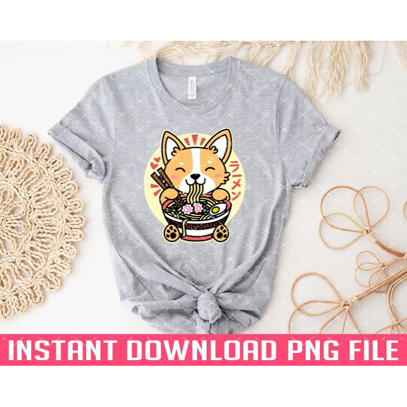 TT1101243752-Corgi Eating Ramen Cute Kawaii Noodles PNG files for sublimation.jpg