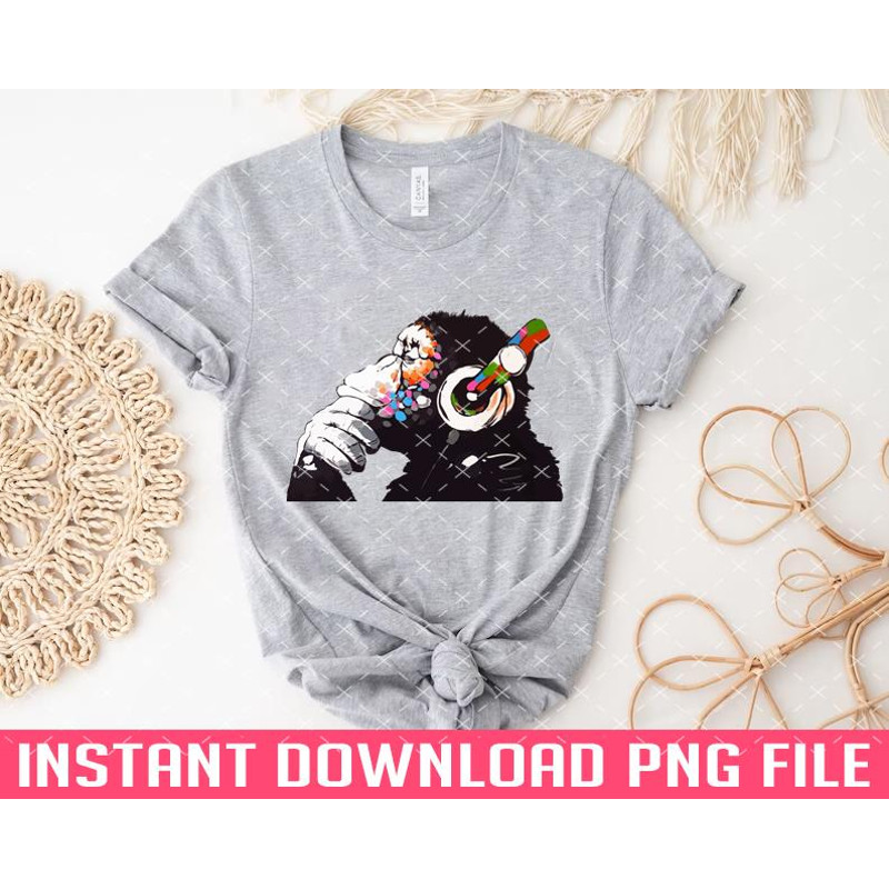 TT1101244240-BANKSY DJ Monkey Thinker PNG files for sublimation.jpg