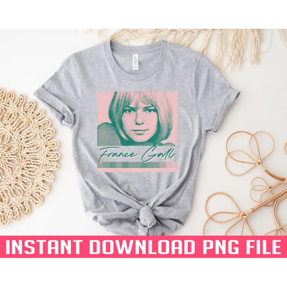 ALL050324389-France Gall 60s Aesthetic Design 2 PNG Download, Instant Download.jpg