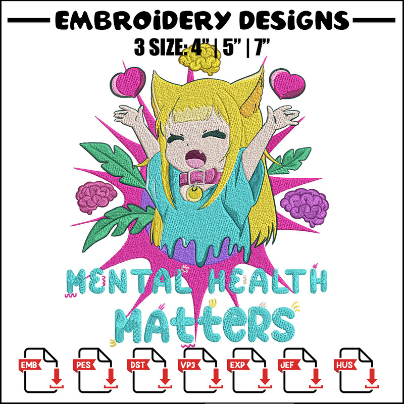 Cat girl cute Embroidery Design, Manga Embroidery, Embroidery File, Anime Embroidery, Anime shirt, Digital download.jpg