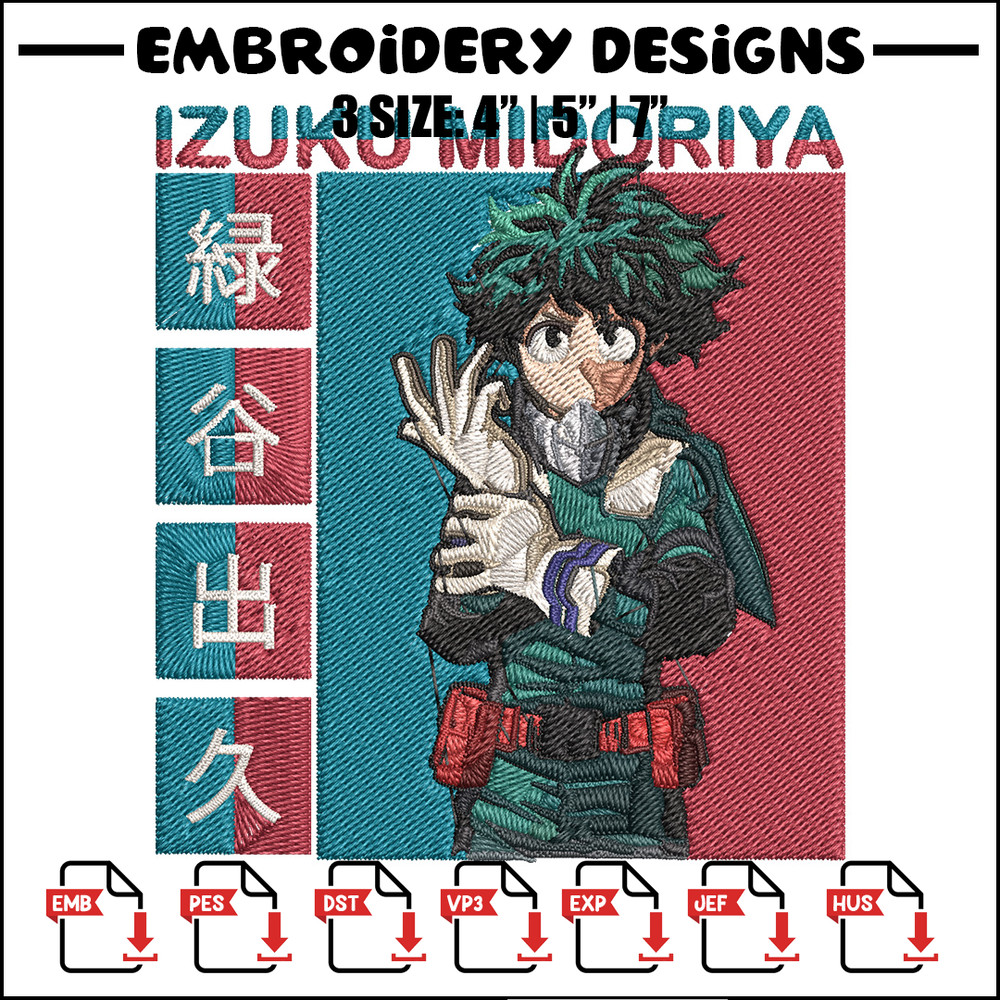 Deku Poster Embroidery Design, Mha Embroidery, Embroidery File, Anime Embroidery,Anime shirt, Digital download.jpg