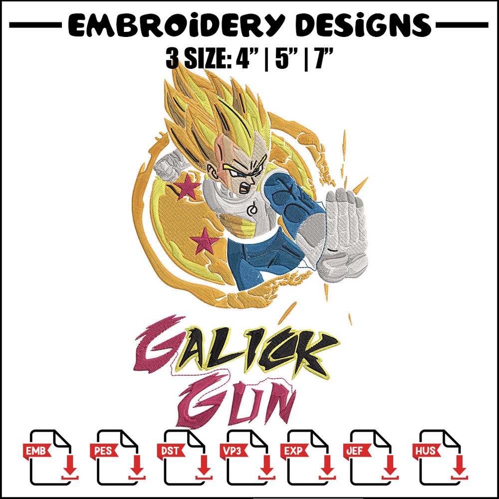 Galick gun Embroidery Design, Dragonball Embroidery, Embroidery File, Anime Embroidery, Anime shirt, Digital download.jpg