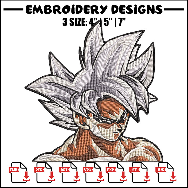 Goku mui Embroidery Design, Dragonball Embroidery, Embroidery File, Anime Embroidery, Anime shirt, Digital download.jpg
