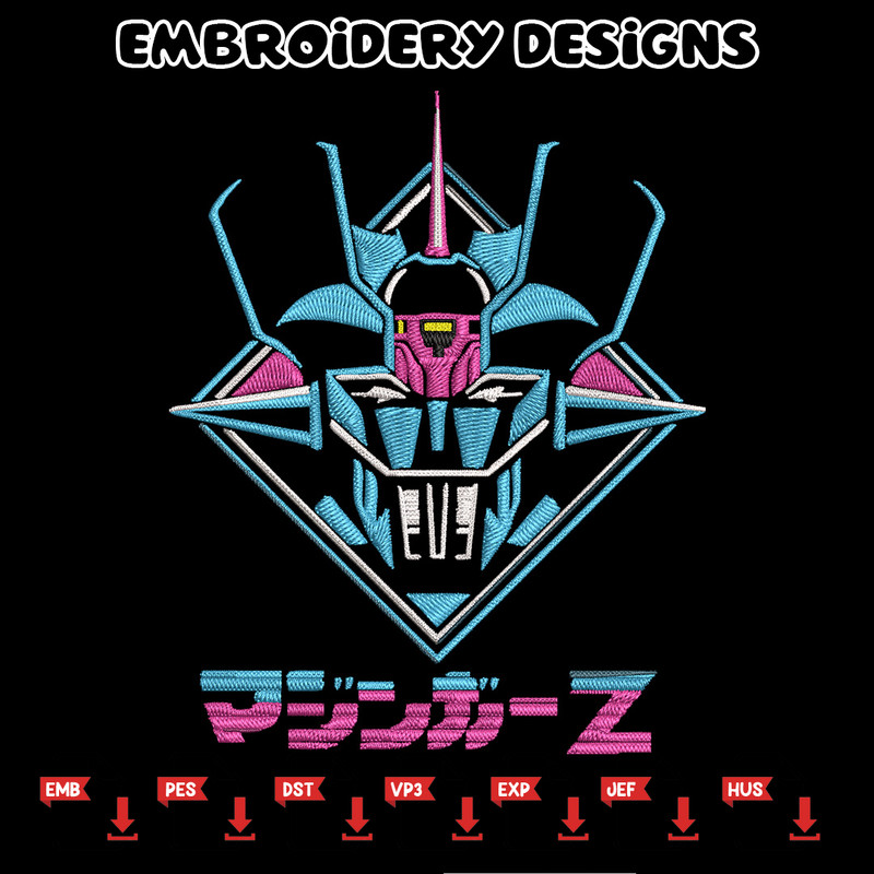 Gundam logo Embroidery Design, Gundam Embroidery, Embroidery File, Anime Embroidery, Anime shirt, Digital download.jpg