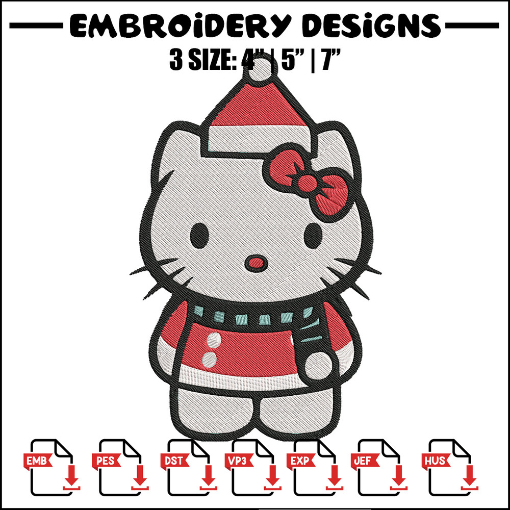 Hello kitty chrismas Embroidery Design, Kitty Embroidery,Embroidery File,Anime Embroidery, Anime shirt,Digital download.jpg